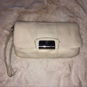 Coach clutch, crime with silver buckle